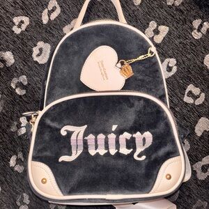 Juicy Couture Black and Cream Backpack